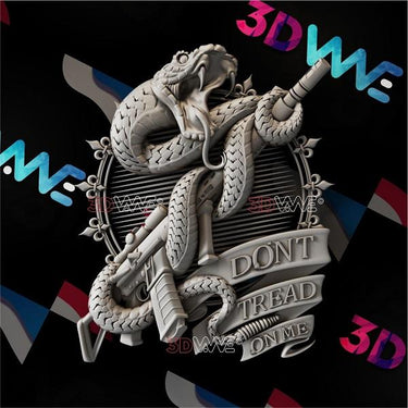 DON'T TREAD ON ME 3d stl 3DWave.us